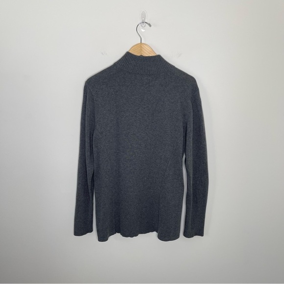 Eileen Fisher Organic Cotton & Cashmere Turtleneck Cardigan sustainable - Picture 4 of 9